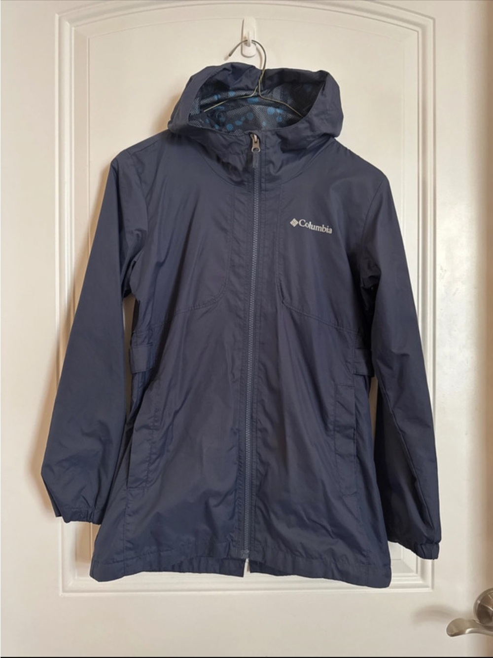 Columbia Girls' Navy Hooded Raincoat